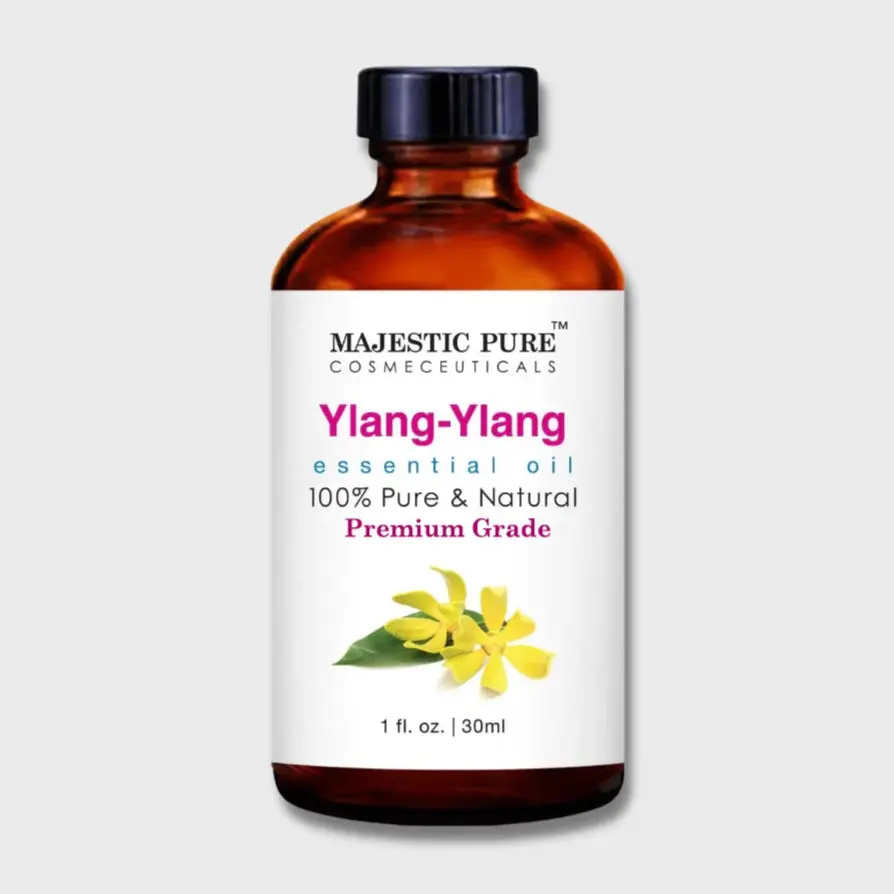 100% Pure Natural Ylang Ylang Essential Oil - 1 fl oz Floral Aromatherapy Oil with Natural Ingredients, Moisturizing for Facial Skin Care, Massage, Stress Relief & Nighttime Rituals