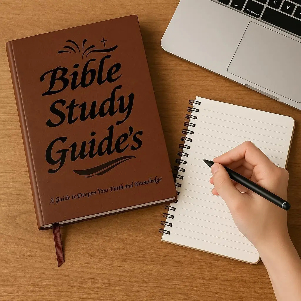66-Page Bible Study Guide & Devotional Journal PU Leather Cover Scripture Summaries Daily Reflections Beginner-Friendly Spiritual Growth Notebook Christian Gift for Women Men Brown prayer notes esv journaling verse