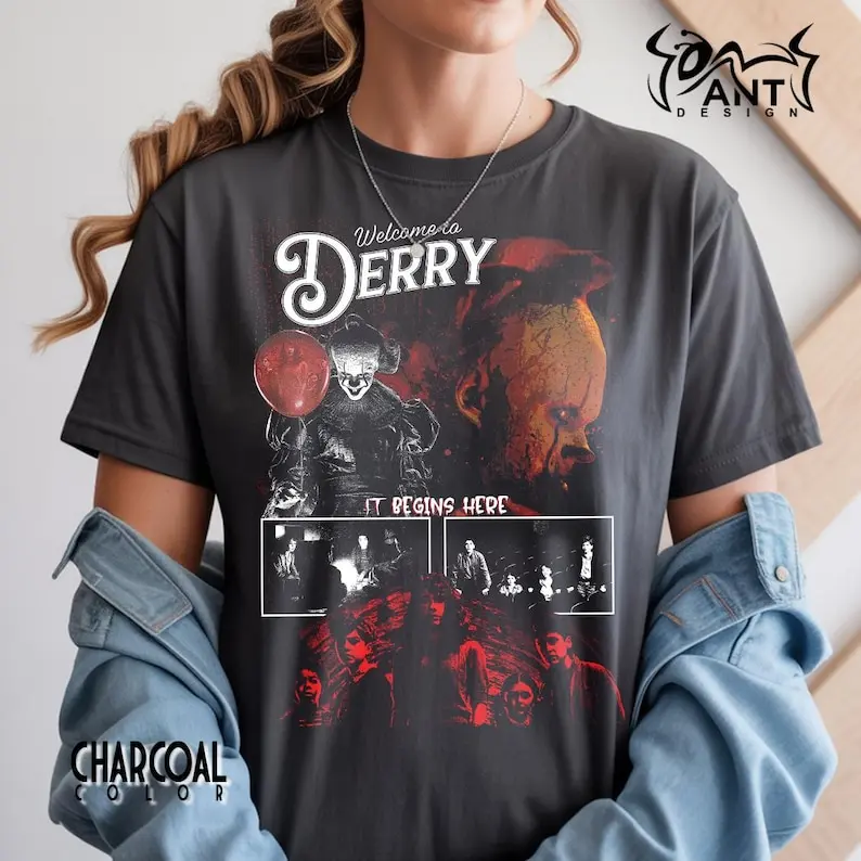 Comfort Colors® Welcome to Derry T-Shirt Stephen King Pennywise Horror Town