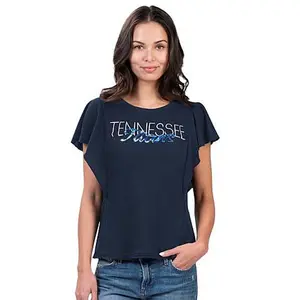 Officially Licensed NFL 4Her Crowd Wave Fashion Top by Glll - Titans