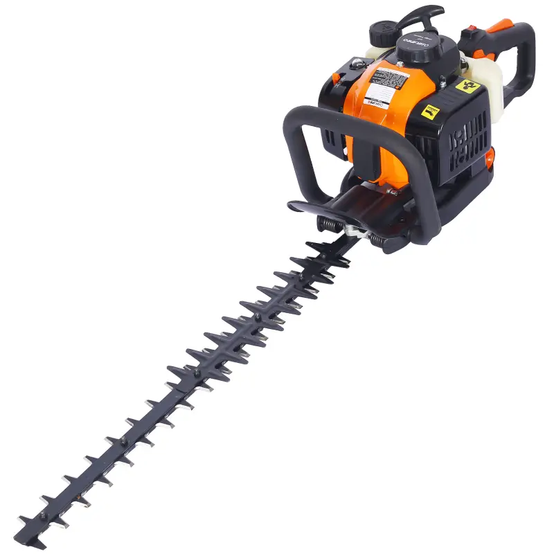 26cc 2 cycle gas powered hedge trimmer , double sided blade  24",recoil gasoline trim blade Garden Home Cutting