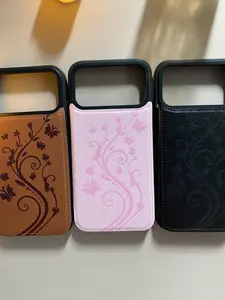 Butterfly Flower Pattern Retro Wallet Card Phone Case for iPhone 17 16 15 14 13 12 Pro Max Plus Magnetic Clasp PU Leather Stand Cover Shockproof TPU PC Back Protective Case for Samsung Galaxy S25 S24 S23 S22