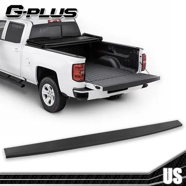 G-PLUS Chrome Rear Tailgate Top Protector Molding Trim - 1 Spoiler, 61" Full Cover Durable ABS Plastic Car Protector, Textured Surface Exterior Cars Accessory for 2014-2018 GMC Sierra, 2014-2019 Silverado, Protects Tailgate