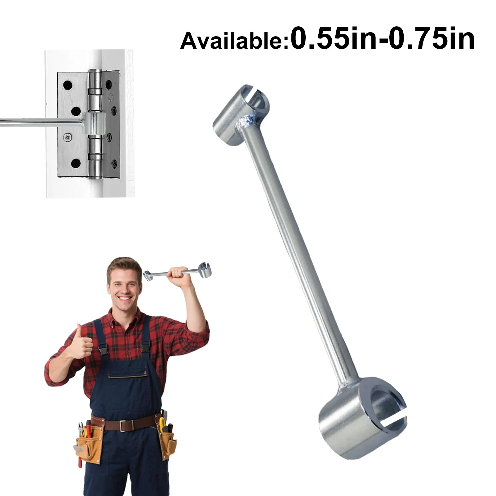 TOOLAZO Adjustable Hinge Hole Repair Tool – 14–19mm Hinge Hole Expander & Adjusting Wrench, Fast Door Hinge Fix, Restore Loose Hinges, Easy Alignment for Cabinets, Doors & Furniture, Compact Heavy-Duty Tool for Home, Office & DIY Use