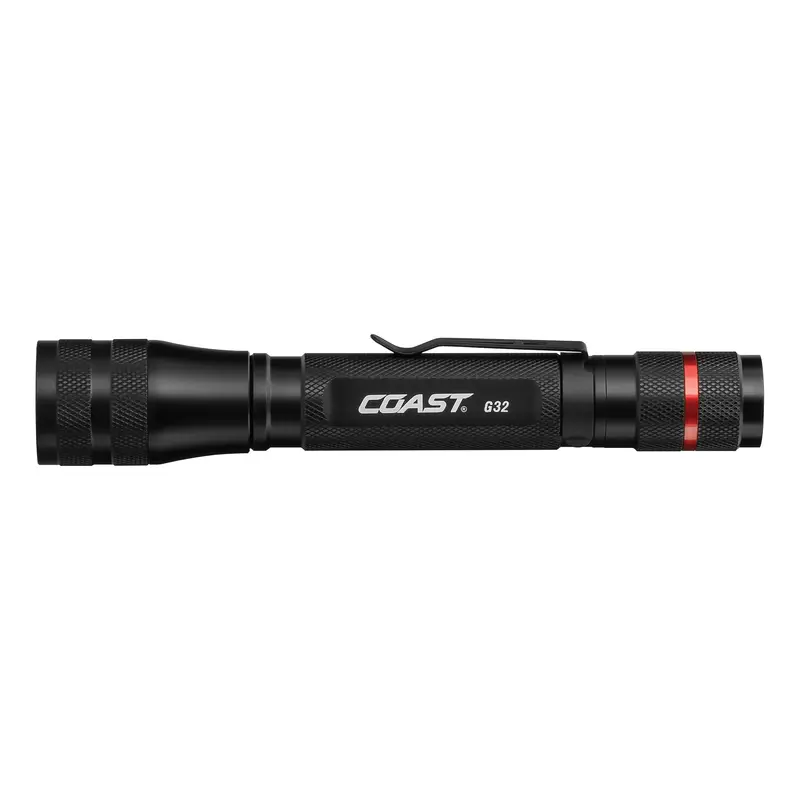 Coast G32 465 lumen Black LED Flashlight AA Battery Pure Beam Optic