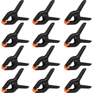 12pcs Spring Clips, Small Base Clips, High-Strength Plastic Clips, Craft Spring Clips, Base Frames, Woodworking, Photography Studios
