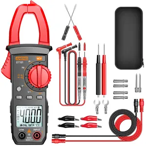 ST181 Digital Clamp Meter Multimeter Tester 4000 Counts NCV Measures AC Current AC/DC Voltage Capacitance Resistance Diode Continuity Frequency Professional Electrician Tools