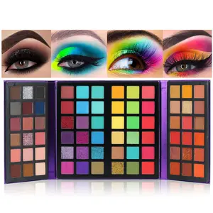 Ultra Secret Eyeshadow Palette, 4 in1 Color Board Matte Shimmer Glitter Natural All In One Makeup Palette Blendable Pigmented Make Up Green Eye Shadow Pallet Gift Kit