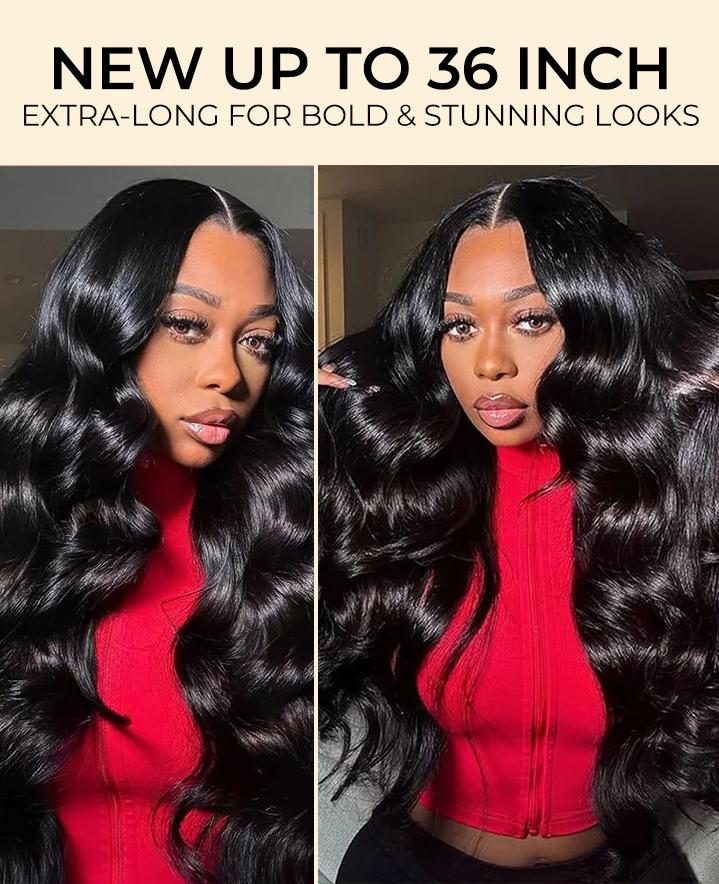 [Wequeen] Body Wave Human Hair Bundles 12"-36" Brazilian 100% Human Hair Budget Friendly No Tangles No Shedding Hair Natural Black Color