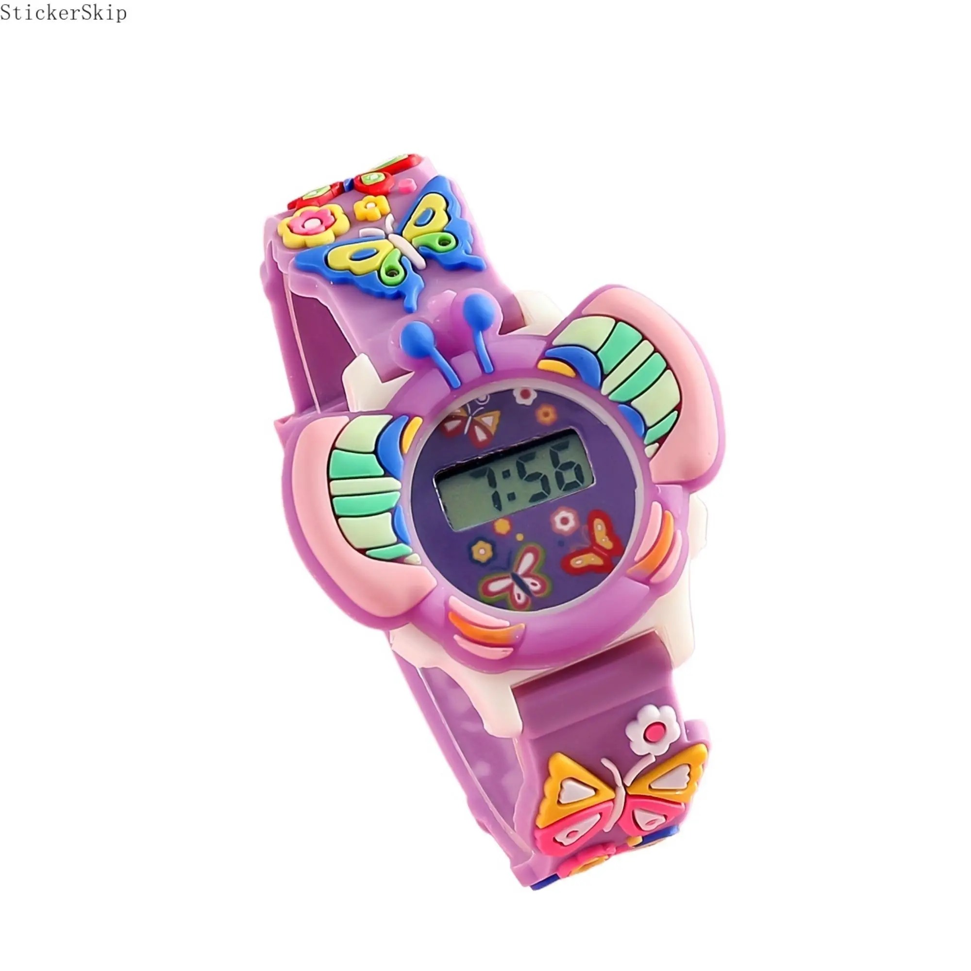 2026 New Creative Butterfly Digital Wristwatch - Battery-Powered Lightweight Digital Watch with Durable Soft TPU Strap, Lovely Fashion Accessory, Ideal Birthday/Holiday Gift for Girls (Sports & Outdoor Timer Accessory), Digital Watches