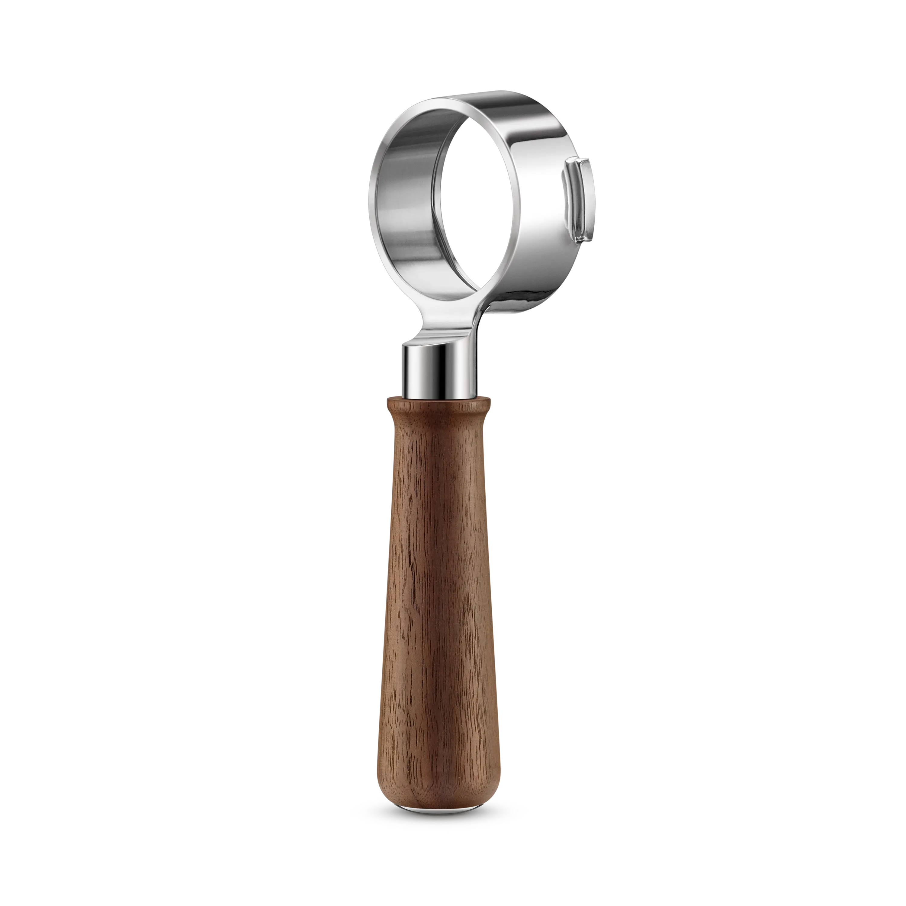 Breville the Naked Portafilter - Stainless Steel & American Walnut Ergonomic Design for Perfect Espresso Extraction
