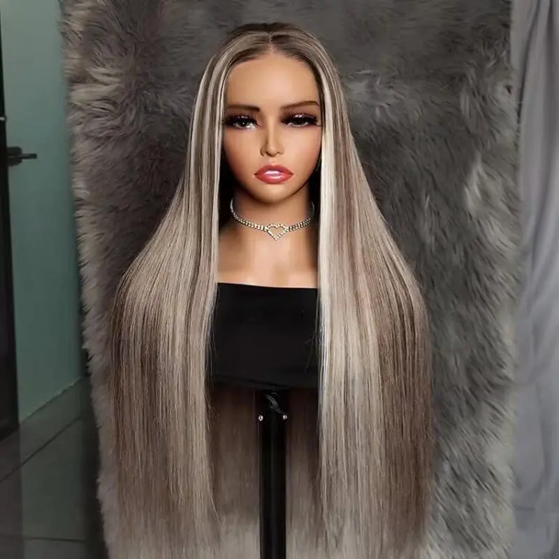 【26inch】ISEE HAIR Ash Blonde Highlight Straight 6*4 Pre-Cut Lace Front Wear Go Glueless Wigs Pre-plucked With Natural Hairline Vacation HairVacation Hair #SummerWins #DealsForYouDays