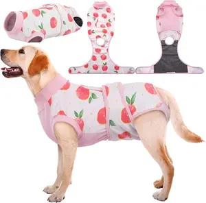 Kuoser Dog Recovery Suit Female, Dog Onesie for Surgery, Female Spay and Male Neuter Onesie for Post-Op Care, Prevent Licking Puppy Onesies, Pink