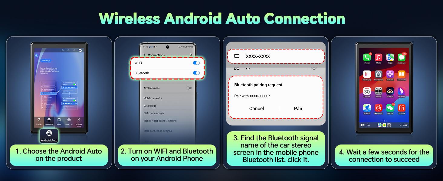 【SpringGlowUp】LAMTTO 8-Inch CarPlay Screen for Vehicles — Suction Cup Mount and Magnetic Holder Install on the Air Vent Without Blocking the Driving View. Portrait Mode for Shorts Viewing and Landscape Mode for Movie Playback