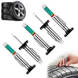 Universal 5PCS Tire Tread Depth Gauge, Color Coded Tire Depth Gauge with Pocket Clip in 1/32 Inch Increments, Accurate Tread Gauge Depth 32nds Measuring Tool for Car, Semi Truck Tire Tread Checker