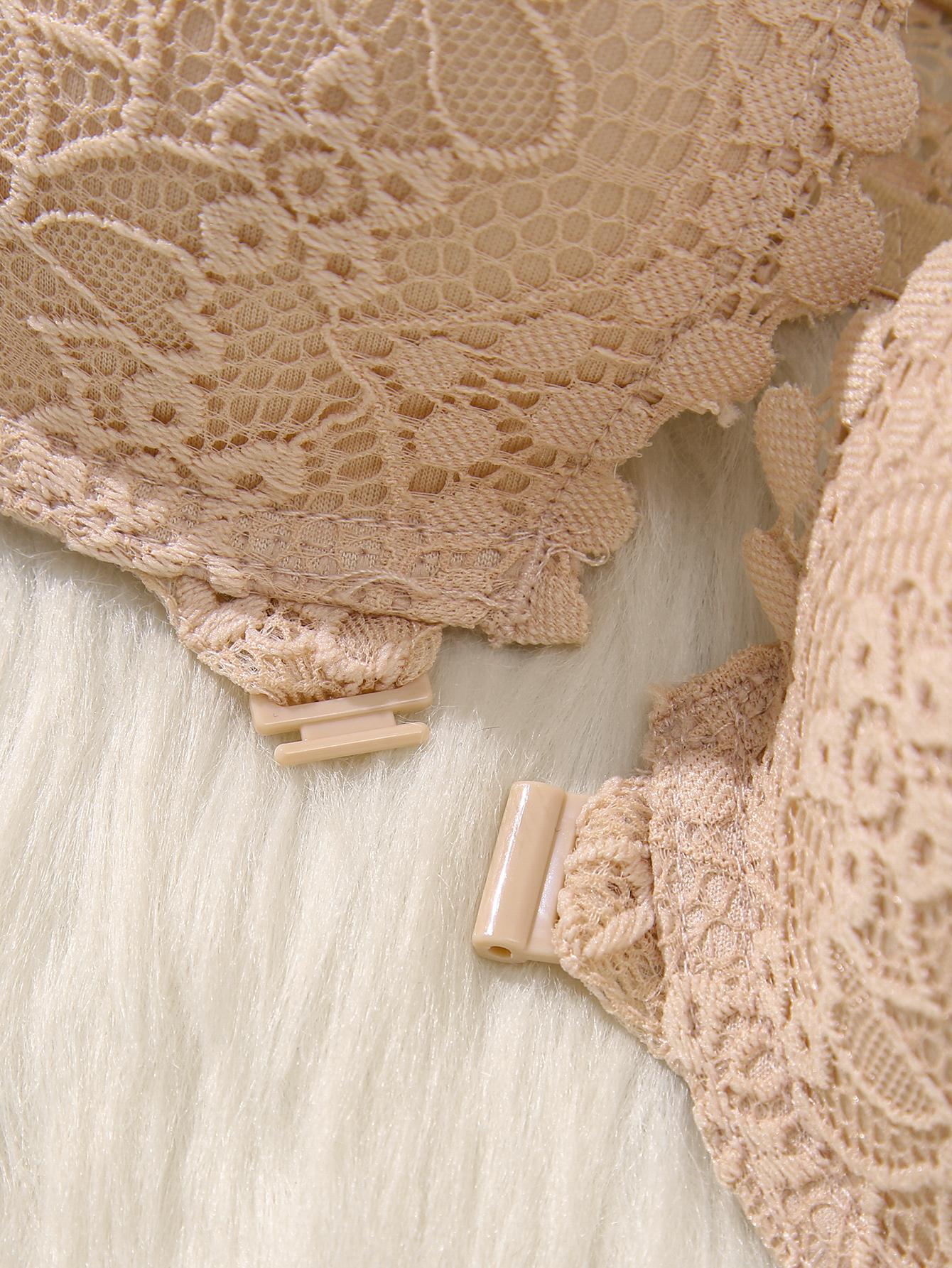 3PCS Women's Front Closure Push-Up Bra , Adjustable Straps, Sexy Elegant Lace Bras for Women, Soft Comfortable Breathable Everyday Wear Holiday Essential