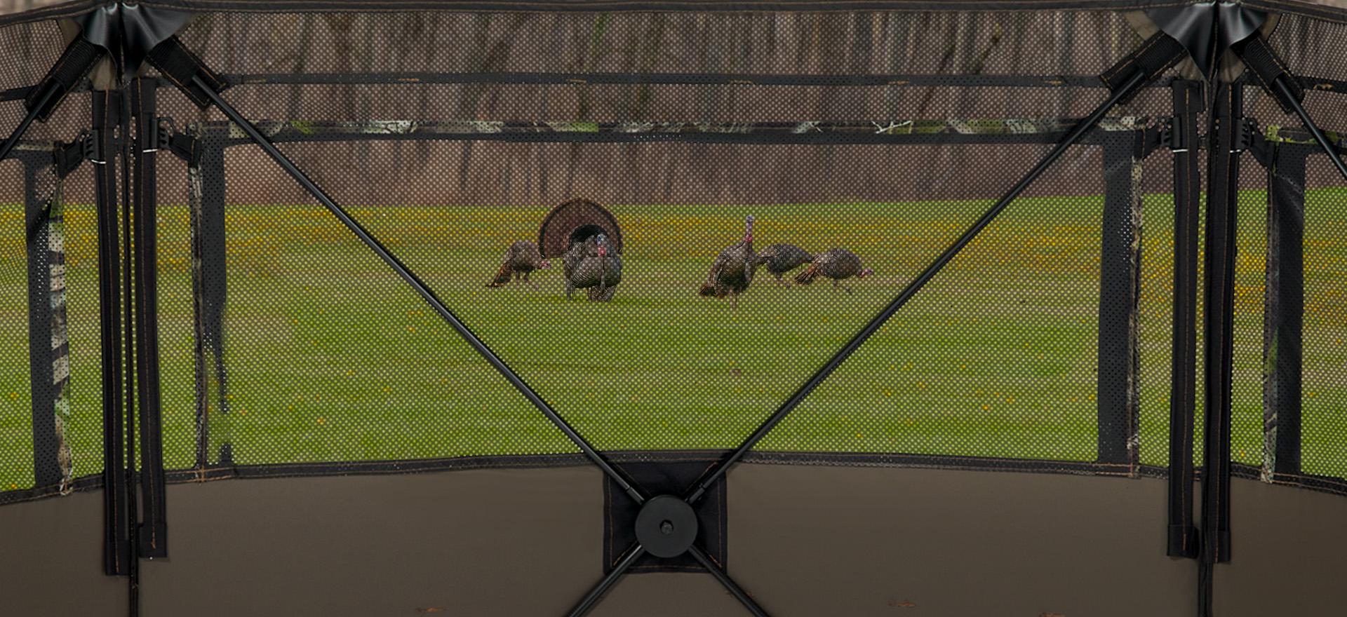 [Early Bird Price] TIDEWE Hunting Blind for Turkey 3-Panel Blind with Carrying Bag, Silent & Covert Pop Up Ground Blind for 1-2 Person Hunting Next Camo G2 Green Lightweight Portable