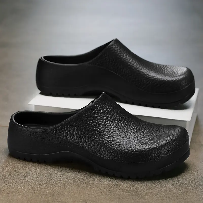 Men's & Women's Waterproof Oil-Resistant Non-Slip Slip-On Durable Kitchen Shoes with Toe-Covered Design for Ultimate Comfort and Protection