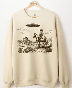 Western UFO Color On Color Graphic Top