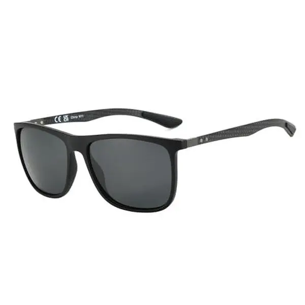 ZENOTTIC Unisex Sporty Square Sunglasses, Carbon Fiber Frame with TAC Polarized Lenses, Lightweight for Fishing and Outdoor, High Quality Sunglasses, Sporty Polarized Sunglasses