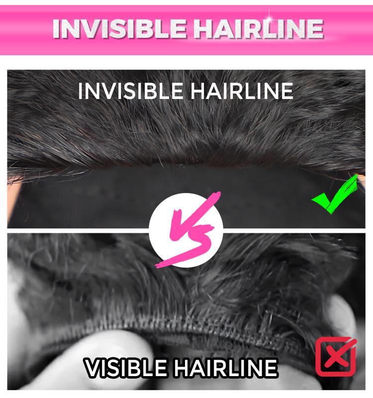 [HALF WIG] CurlyMe Water Wave Half Wig Invisible Hairline Wear Go Glueless Wig With Drawstring Seamless Flip Over Human Hair Wig