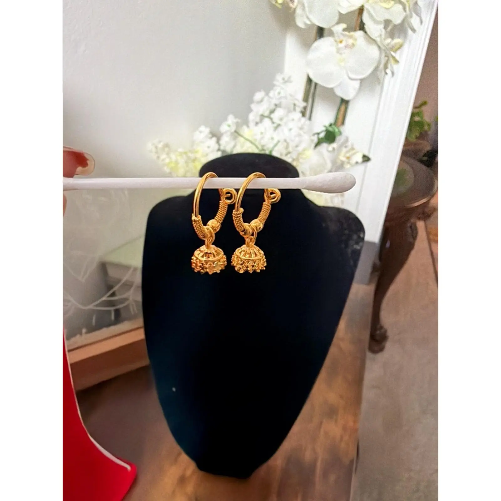 Gold Finish Mini Pinjada Earrings for Daily Wear - Elegant and Stylish Jewelry