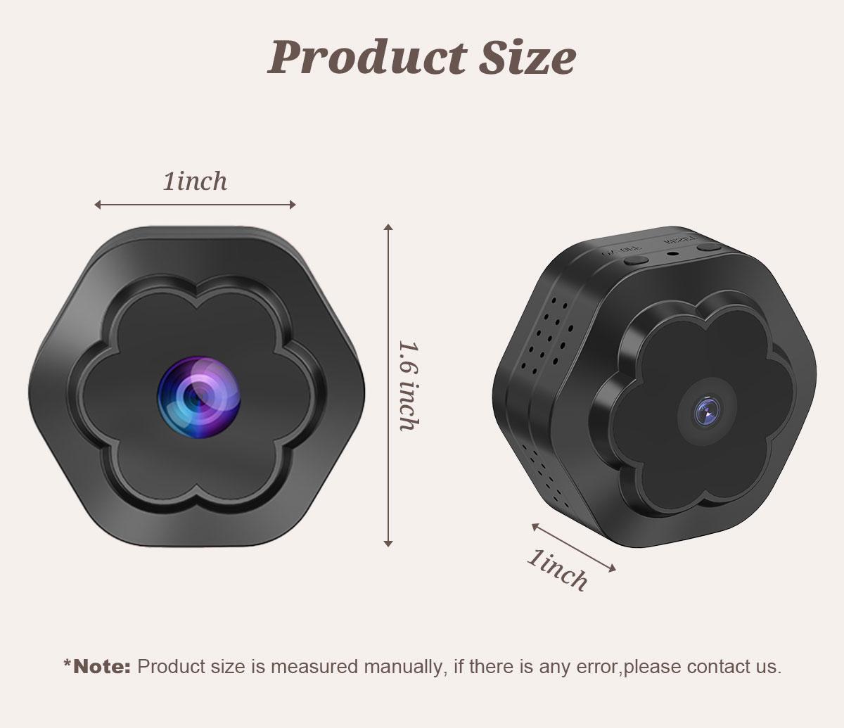 Flycloud F0 Mini WiFi Home Camera 1080P Full HD, Plug-in & Rechargeable, Night Vision, APP Alerts, Motion Detection for Home, Baby & Pet Monitor