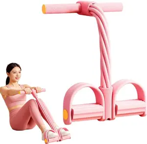 Fashion Puller Exercise Pedal Resistance Band with Handle, 8 Tube Pedal Resistance Device - Adjustable Home Full-Body Workout Band, Tones Arms Abs Waist