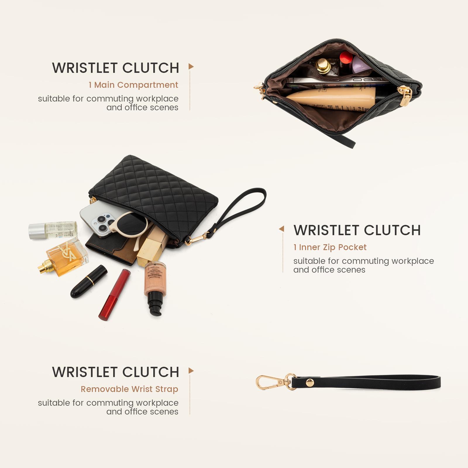 LOVEVOOK Laptop Tote Bag with Clutch Purse, Canvas Computer Bag Office Briefcase, Casual Handbag for Travel, Crossbody for College, Teacher, School SpringStatements