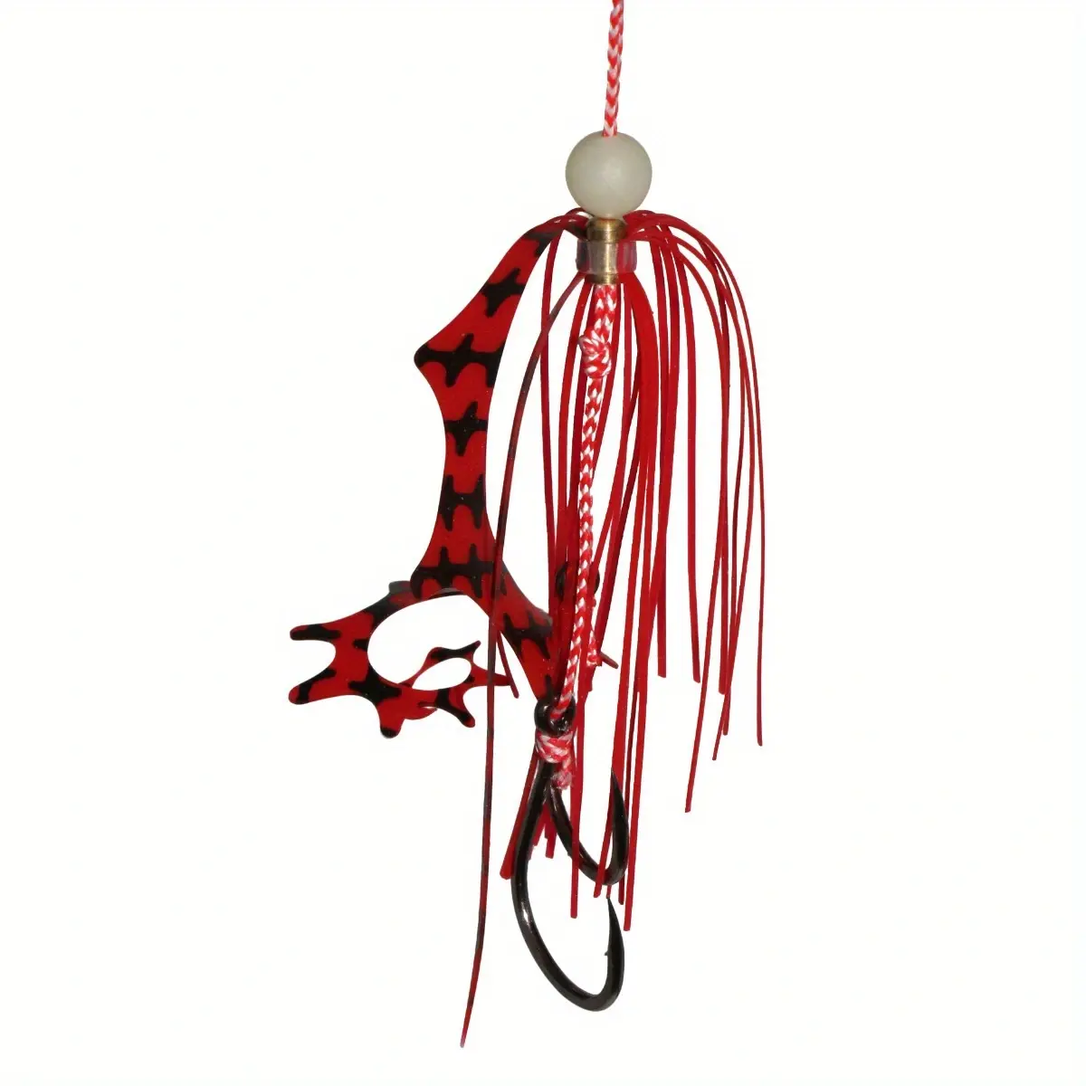 3pcs Marine Skirted Jig System - New Design Trailers with Swimming Hooks" Saltwater Beast Hooks + Pulsating Skirt Action