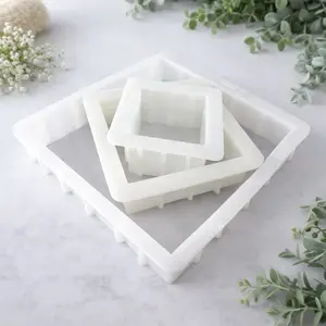 Silicone Soap Mold for Soap Making, Square Soap Mold for Melt and Pour & Cold Process Soap, DIY Handmade Soap Mold, Cube Soap Mold 650ml / 1100ml / 3000ml or 3 Mold Set, Soap Making Supplies