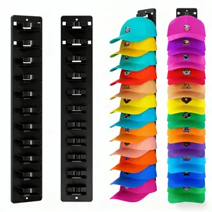 5-in-1 Space-Saving Hat Rack: Prevents Falling, Saves Space & Protects Shape, All-in-One Wall-Mounted Hat Rack | Holds 12 Hats | Anti-Fall Design | One-Piece Access & Shape Protection