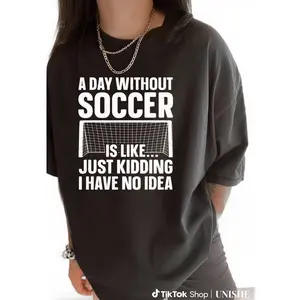 Soccer Player Unisex T-Shirt – Cotton Fabric with Funny Big Graphic