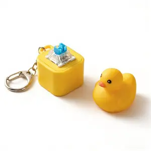Duck Quacking Keychain & Cat Meowing Keychain, Funny Quacking Duck Hat Keychain, USB Rechargeable Sensory Button Quacking  Duck Toy Keychain Deals for you days  FALL SALE