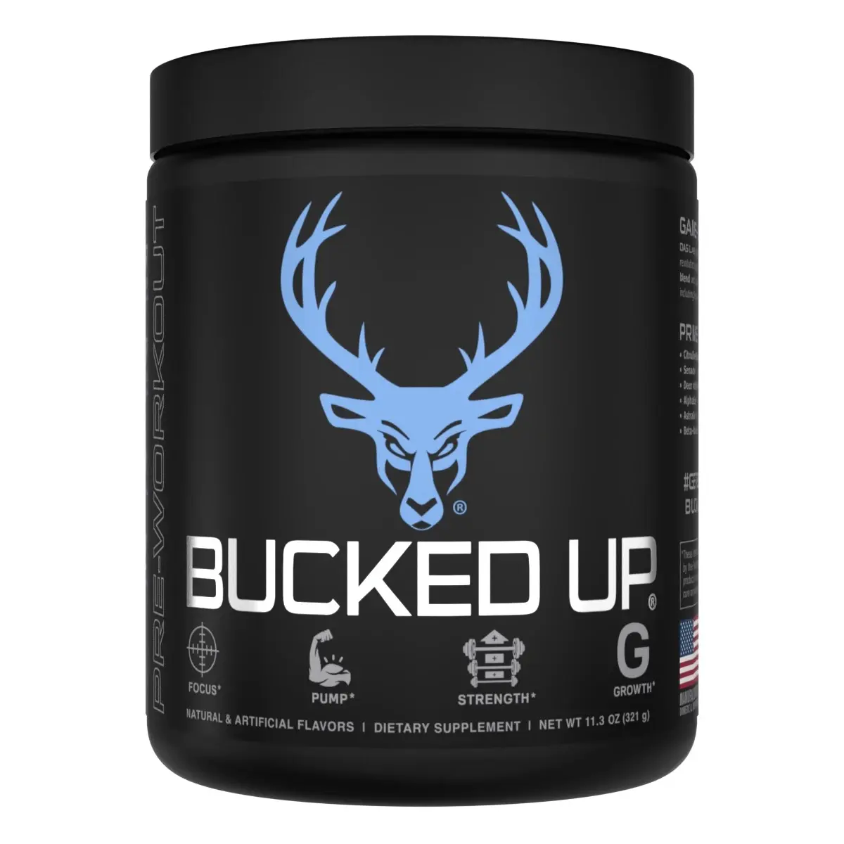 Bucked Up G Carbohydrate Pre-Workout Supplement Powder - Energy Boosters, Focus Support, Muscle Pump - 30 Servings