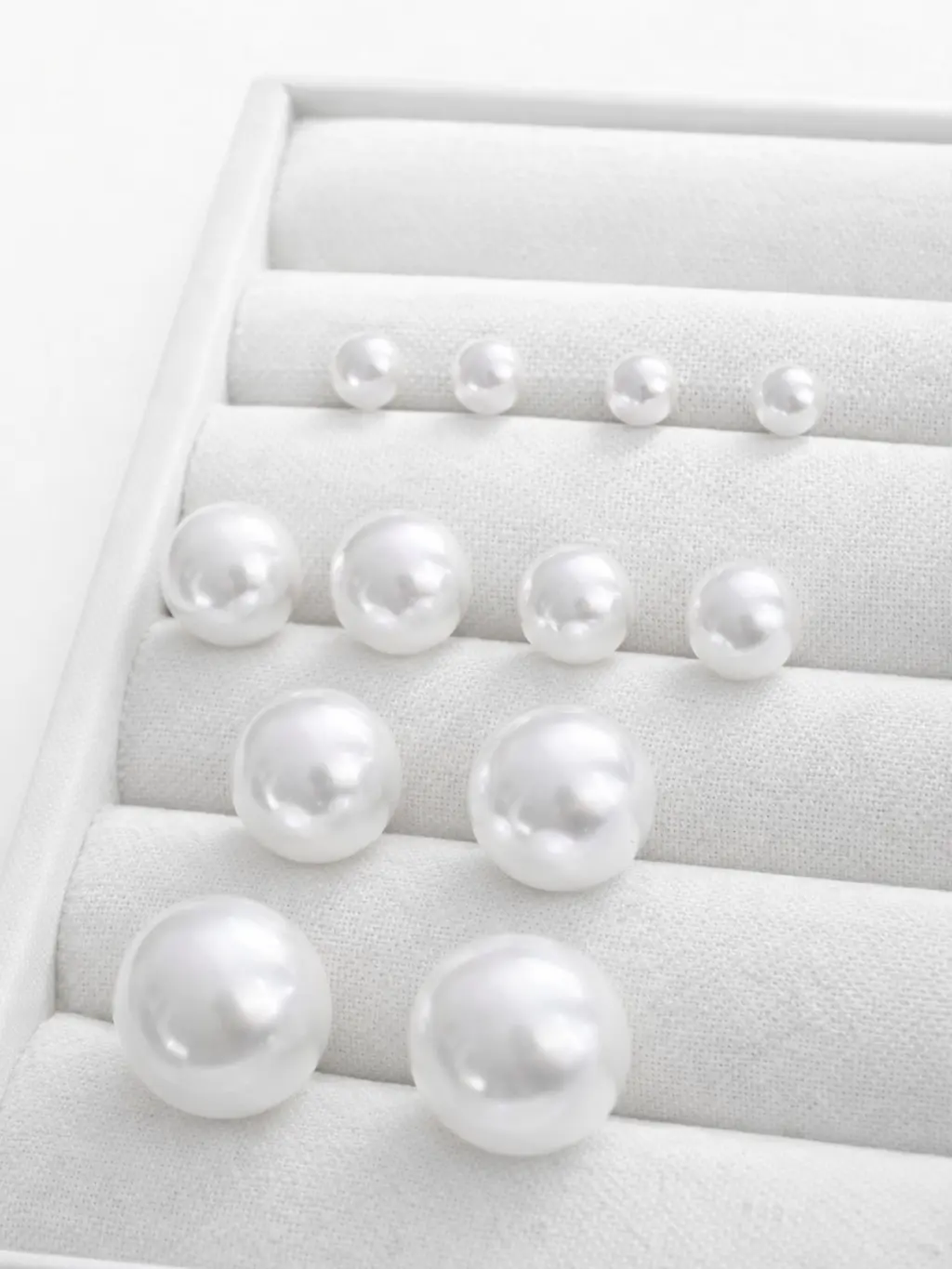 Elegant Pearl Stud Earrings for Women | Modern Minimal Style | 6 Sizes to Choose | Everyday Chic Essential
