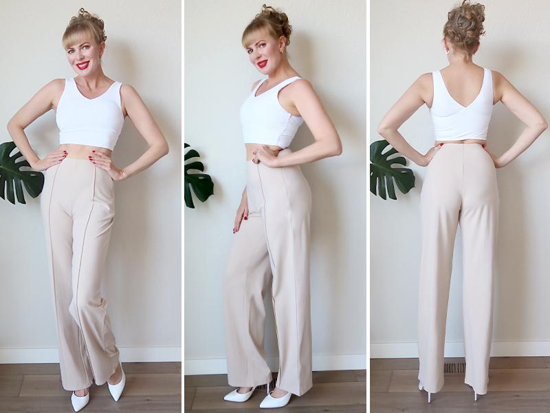 G4Free Wide Leg Pants for Women - Yoga Pants with Pockets, Soft Bottom, Loose Fit, Trendy Style, High Waisted, Flattering Cut, Daily Wear Classy Look Stretch Fabric