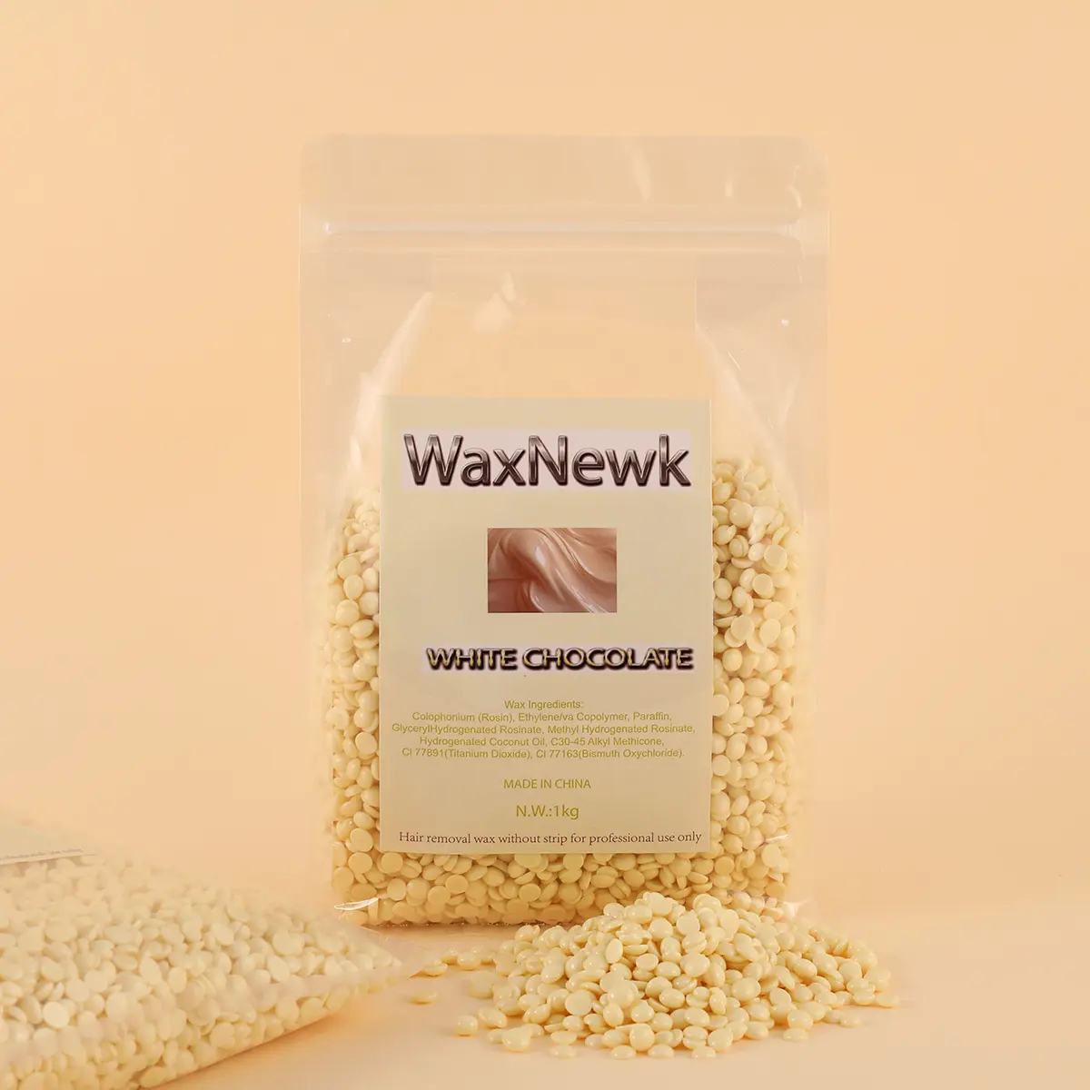 Wax Sample 2.2LB / 1kg cream hard wax bean Beauty Salon Quality Hair Removal Depilatory Wax