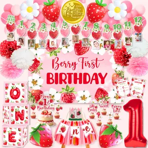 Berry First Birthday Decorations Set