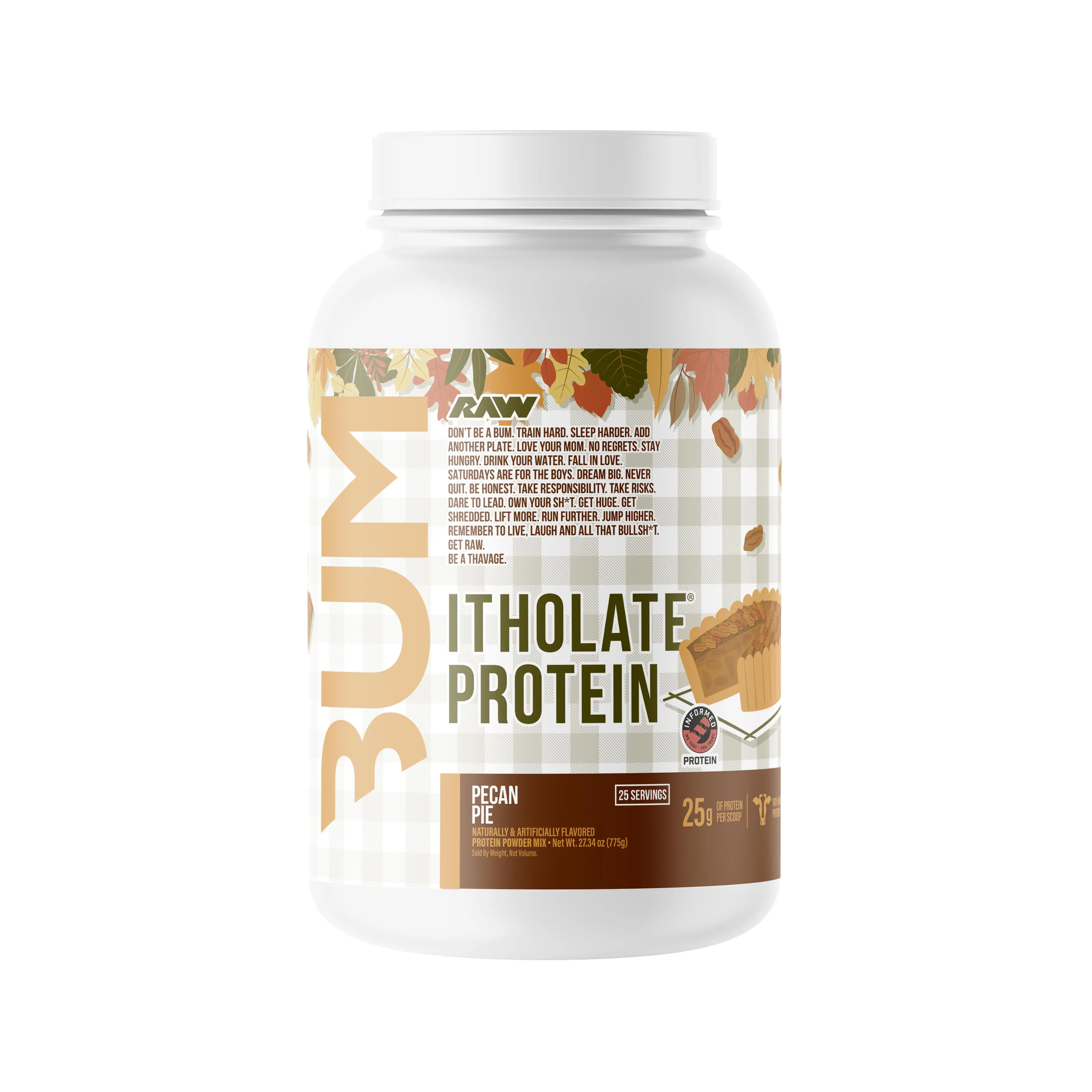 BUM ITHOLATE Whey Protein Isolate Powder – 25g Protein Per Serving – Grass Fed Micro-Filtered Protein for Lean Muscle Growth & Recovery – Fat Free, Low Carb – 25 Servings