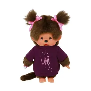 Monchhichi Girl Tee "LOVE" Dress Plush Toy - Purple