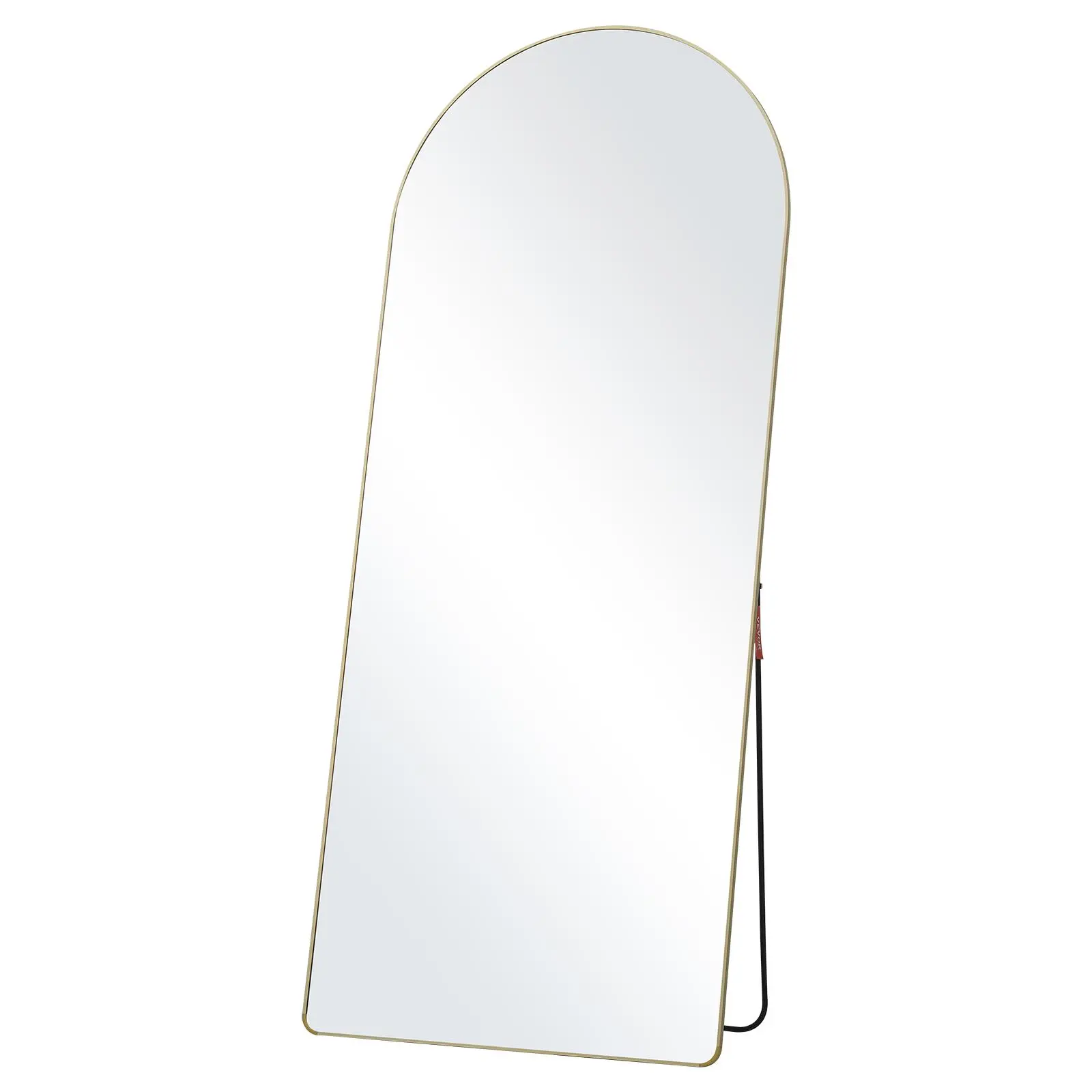 VEVOR Arched Full Length Mirror,  71'' x 30'', Large Free Standing Leaning Hanging Wall Mounted Floor Mirror with Stand Aluminum Alloy Frame, Full Body Dressing Mirror for Living Room Bedroom, Black Decor Crystal#BackToSchool