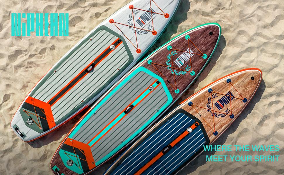 Niphean Inflatable Paddle Board with Beginner Friendly Balanced Wing Design and SUP Accessories, 11' x 33' x 6' for Adults & Youth of All Skill Levels paddle board