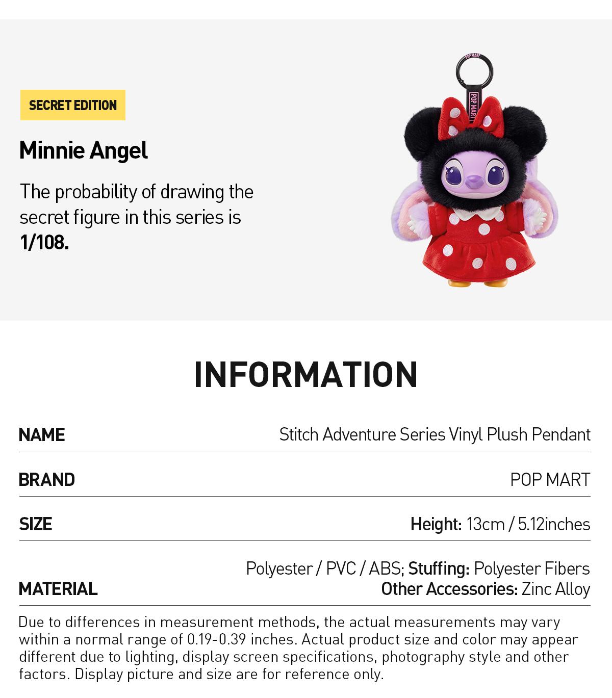 POP MART Stitch Adventure Series Vinyl Plush Pendant Blind Box