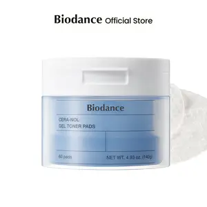 [Biodance Official Shop] Cera-nol Gel Toner PadㅣHydrating, Soothing Korean Toner Pads for Sensitive Skin | 4.93 fl.oz.(140g), 60Pads
