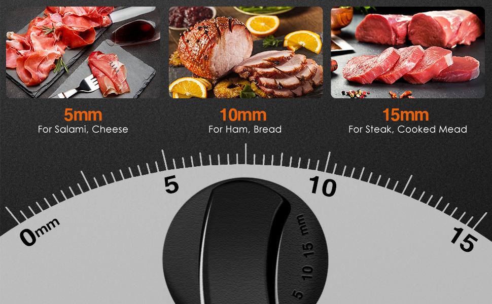 200W Electric Deli Meat Slicer, 7.5" Removable Stainless Steel Blade, Adjustable Thickness, Child Lock - For Home Use kitchen appliances Cheese Outdoorfun,bread slicer Freeze Dry Machine Grater