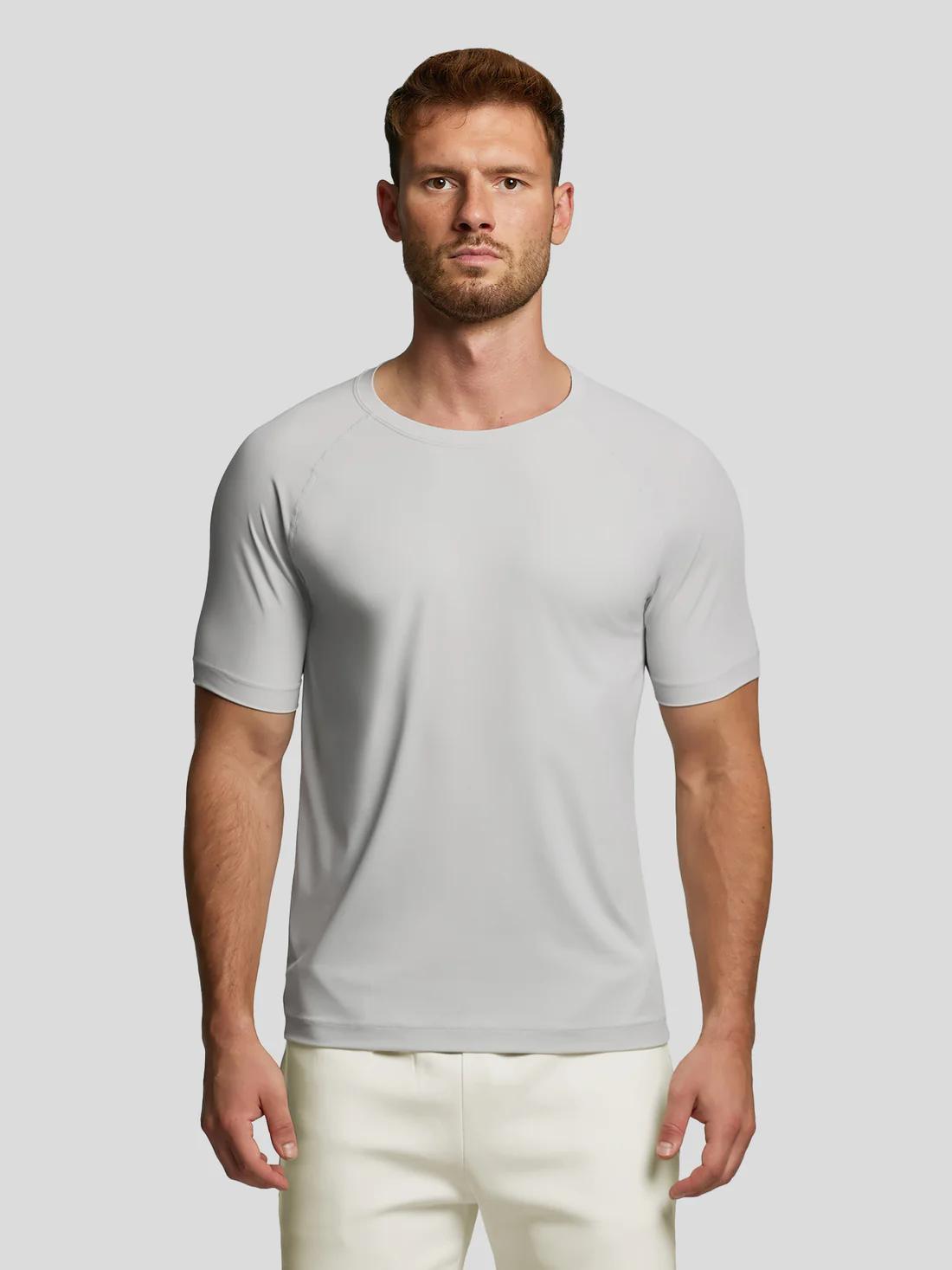 Fioboc Men's PerformancePro Quick-Dry CrewNeck Tee - Gym & Casual Fitness Top