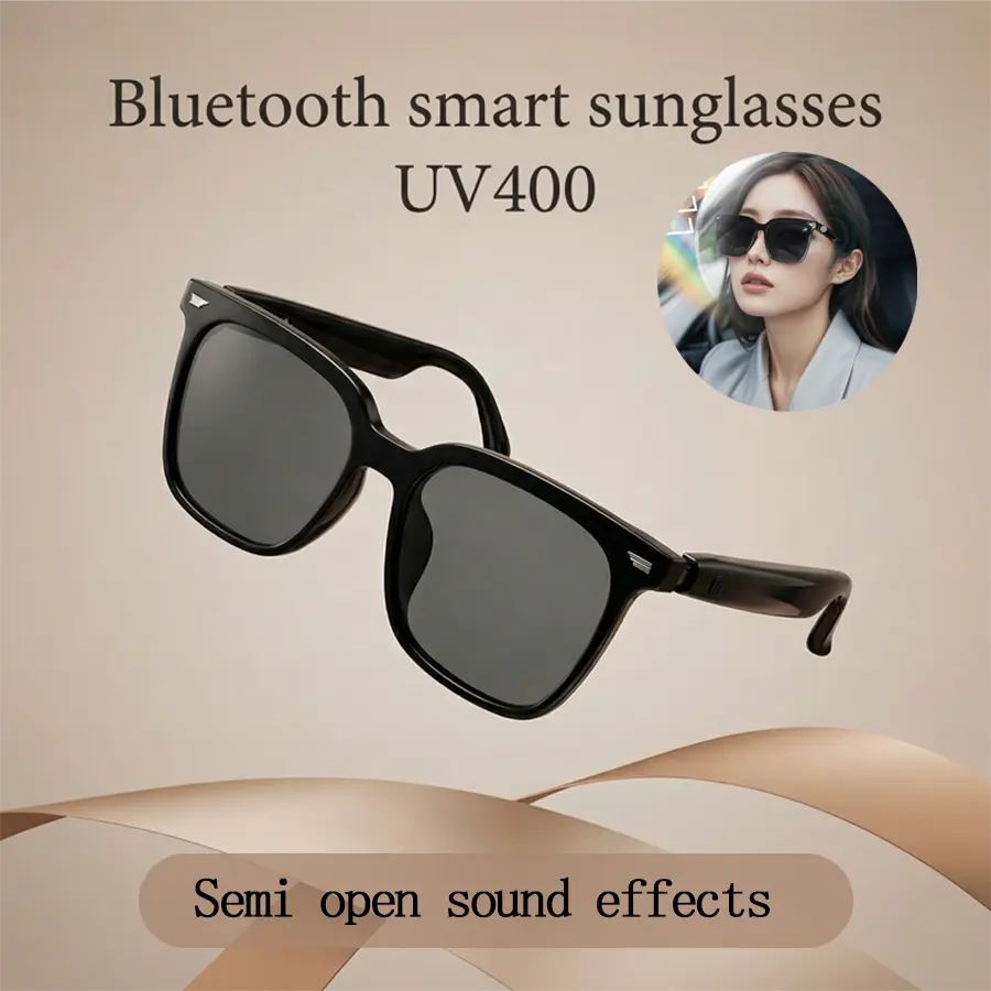 Father's Day and Summer Festivals:Cycling smart glasses, smart Bluetooth connected glasses, UV400 lenses, audio playback, hands-free calling function, magnetic charging design, smart touch operation, suitable for driving, entertainment,
