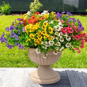 Artificial Flower 20PCS, UV Resistant Colorful Fake Pansy Flower, Decorative Bouquet for Home Garden Party Wedding Decor, Artificial Flowers Bouquet