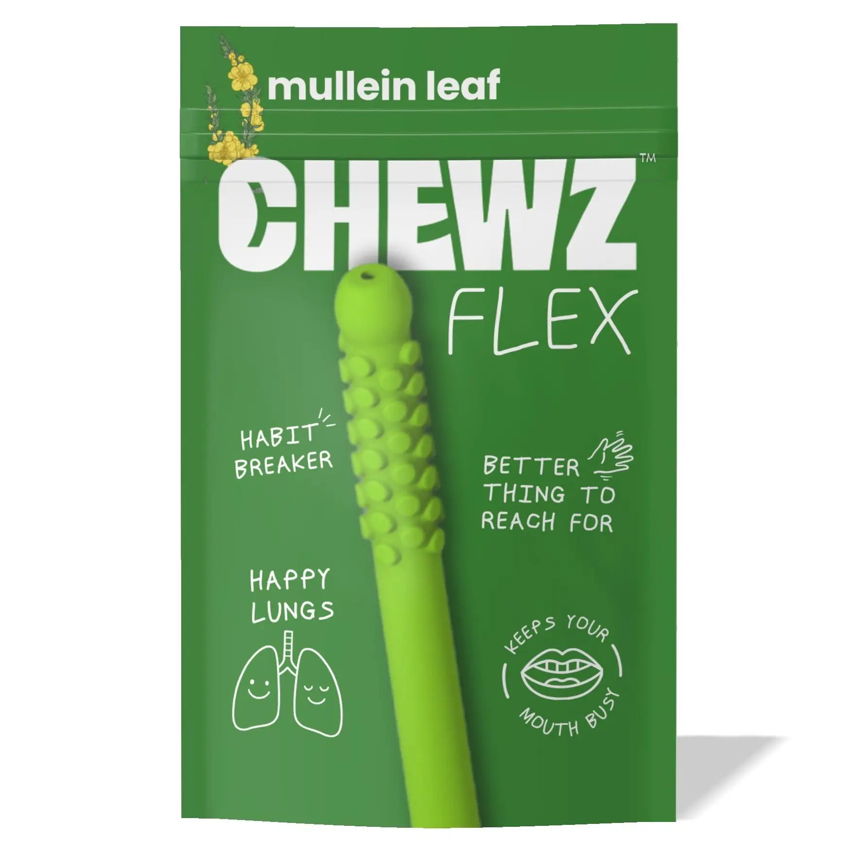 CHEWZ Mullein Flex, Detox Chewer for Lung Cleansing, Natural Craving Support